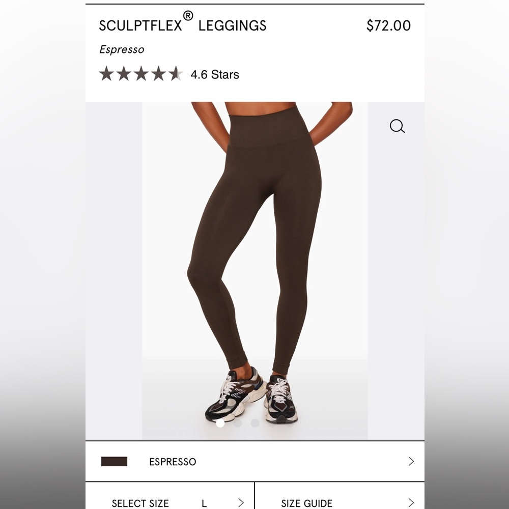 SET ACTIVE - Sculptflex Leggings in Espresso Size L